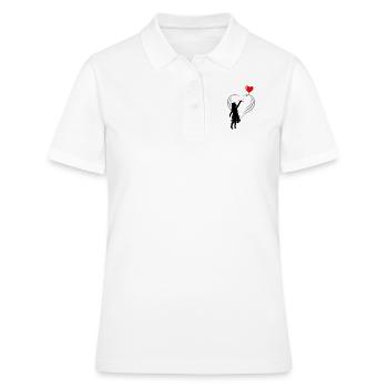 Let it go. Loslassen. Geschenk Idee Geburtstag - Frauen Polo Shirt - Weiß - Vorne - Ailine (174cm)