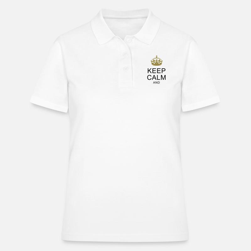KEEP-CALM-SHIRTS.com ... Dein Text ARIAL - Frauen Polo Shirt - Weiß