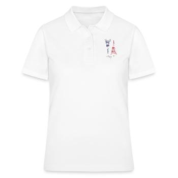 Je m'en F**s (I don't give a f*ck) - Frauen Polo Shirt - Weiß - Vorne - Ailine (174cm)