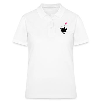 Oiseau de vol cale fleur - Polo Femme - blanc - Devant - Ailine (174cm)