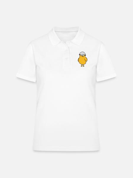 Poussins drôles fous - Polo Femme - blanc
