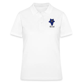 Tirol Enzian - Frauen Polo Shirt - Weiß - Vorne - Ailine (174cm)