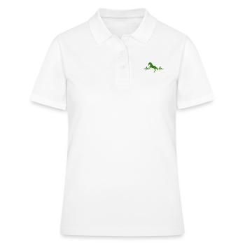 Herzschlag - Pferd Hengst Stute Ross Reitsport - Frauen Polo Shirt - Weiß - Vorne - Ailine (174cm)