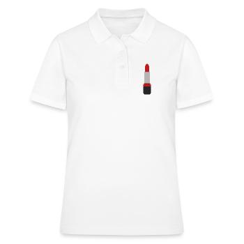 Rouge à lèvres - Polo Femme - blanc - Devant - Ailine (174cm)