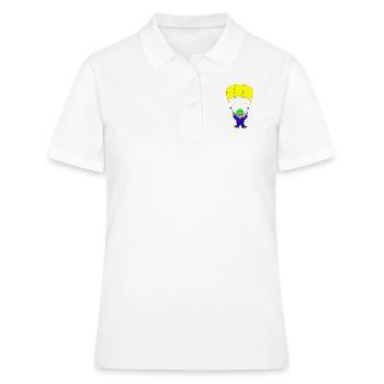 parachute skydiving parachuting skydiver - Women's Polo Shirt - white - Front - Ailine (174cm)