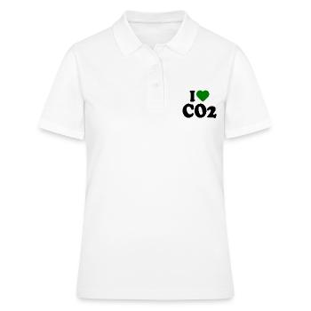 I love co2 - Frauen Polo Shirt - Weiß - Vorne - Ailine (174cm)