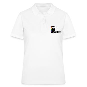 kein platz für rassismus - Frauen Polo Shirt - Weiß - Vorne - Ailine (174cm)