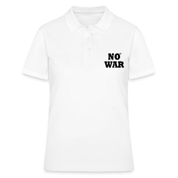 No war - Frauen Polo Shirt - Weiß - Vorne - Ailine (174cm)