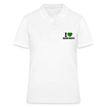 I love irish boys - Frauen Polo Shirt - Weiß - Vorne - Ailine (174cm)