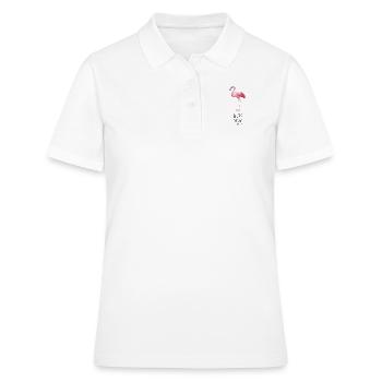 FLAMINGO. PENSEZ ROSE - Polo Femme - blanc - Devant - Ailine (174cm)