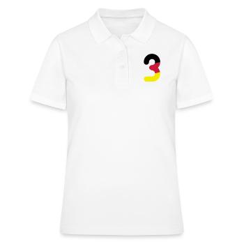 EM 2012 Deutschland Fußball Nationalmannschaft - Frauen Polo Shirt - Weiß - Vorne - Ailine (174cm)
