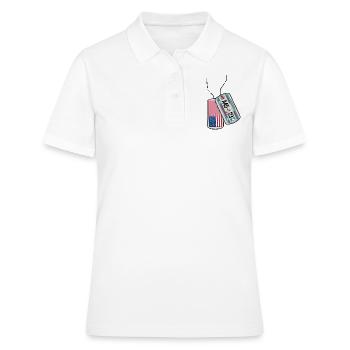 Erkennungsmarke NEW YORK Flagge BIG APPLE - Frauen Polo Shirt - Weiß - Vorne - Ailine (174cm)