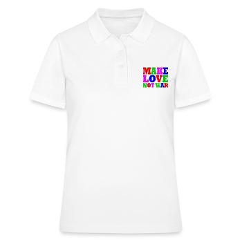 Make love not war - Polo Femme - blanc - Devant - Ailine (174cm)