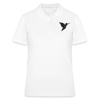 Oiseau de vecteur minimaliste - Polo Femme - blanc - Devant - Ailine (174cm)