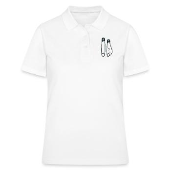 Annonce de grossesse - Polo Femme - blanc - Devant - Ailine (174cm)