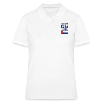 C’est mon costume de Cuba - Polo Femme - blanc - Devant - Ailine (174cm)