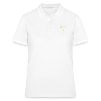 ETOILE. STAR. ETOILES. FÊTE. ANNIVERSAIRE. NOËL - Polo Femme - blanc - Devant - Ailine (174cm)