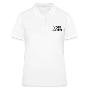 Vote green - Frauen Polo Shirt - Weiß - Vorne - Ailine (174cm)