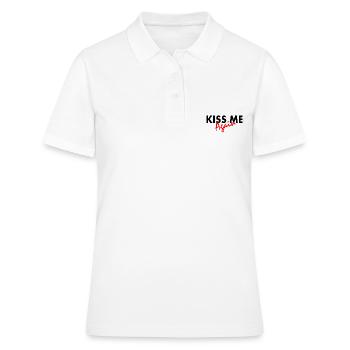 Kiss me again - Polo Femme - blanc - Devant - Ailine (174cm)