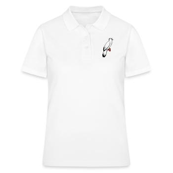 Vogel sitzt süß Käfig Ast Haustier lieber Papagei - Frauen Polo Shirt - Weiß - Vorne - Ailine (174cm)