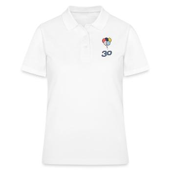 30. 30 YEARS. 30th ANNIVERSARY. 30 YEARS ANNIVERSARY. - Women's Polo Shirt - white - Front - Ailine (174cm)