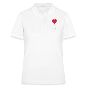 Love Heart Balloon - Polo Femme - blanc - Devant - Ailine (174cm)