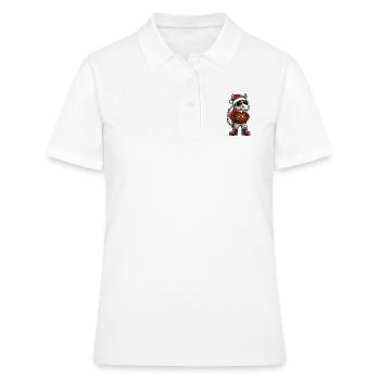 Cheval Noël Noël laid - Polo Femme - blanc - Devant - Ailine (174cm)