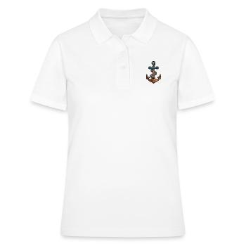 Anker Symbol Hafen - Frauen Polo Shirt - Weiß - Vorne - Ailine (174cm)