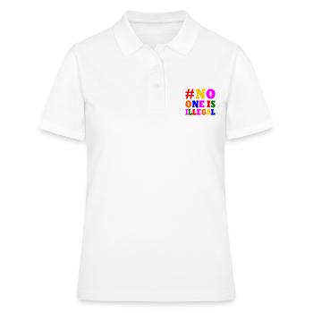 No one is illegal - Polo Femme - blanc - Devant - Ailine (174cm)