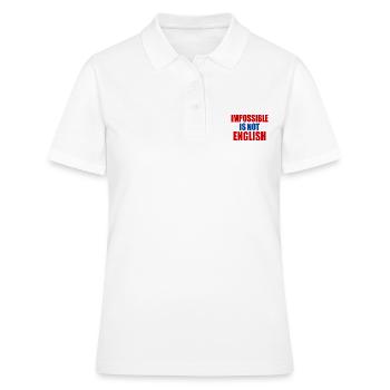 impossible is not english - England - Women's Polo Shirt - white - Front - Ailine (174cm)