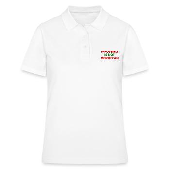 Marokko - impossible is not moroccan - Frauen Polo Shirt - Weiß - Vorne - Ailine (174cm)