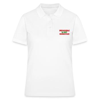 impossible is not moroccan - morocco - Women's Polo Shirt - white - Front - Ailine (174cm)