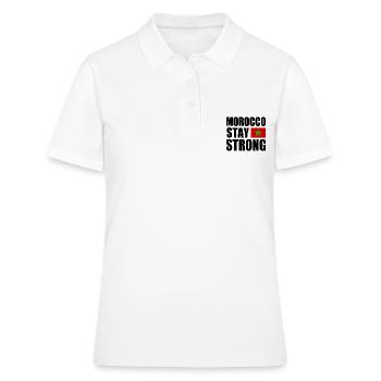Morocco stay strong - Polo Femme - blanc - Devant - Ailine (174cm)