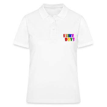 I like boys - Frauen Polo Shirt - Weiß - Vorne - Ailine (174cm)