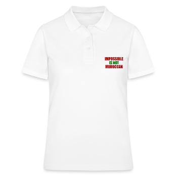 impossible is not moroccan - Women's Polo Shirt - white - Front - Ailine (174cm)