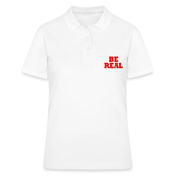 Be real - Frauen Polo Shirt - Weiß - Vorne - Ailine (174cm)