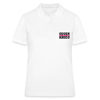 Gegen krieg - Frauen Polo Shirt - Weiß - Vorne - Ailine (174cm)