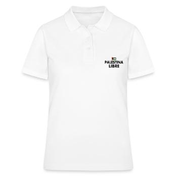 palestina libre - Polo Femme - blanc - Devant - Ailine (174cm)