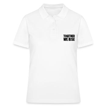 together we rise - Polo Femme - blanc - Devant - Ailine (174cm)