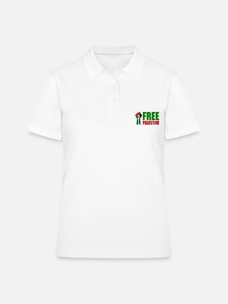 Free palestine - Polo Femme - blanc