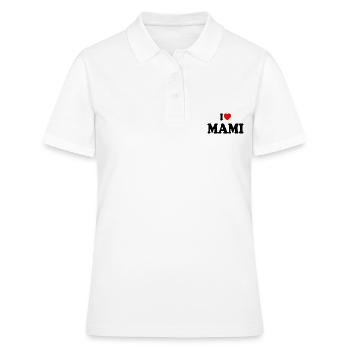 I love mami - Frauen Polo Shirt - Weiß - Vorne - Ailine (174cm)