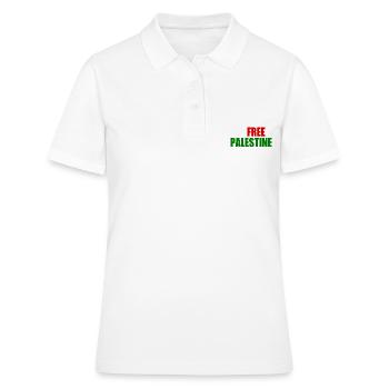 Free palestine - Polo Femme - blanc - Devant - Ailine (174cm)