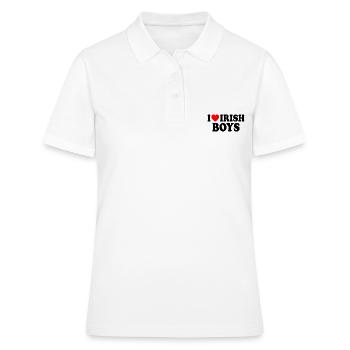 I love irish boys - Frauen Polo Shirt - Weiß - Vorne - Ailine (174cm)
