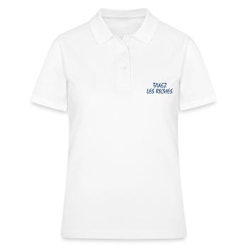 Besteuerung der Reichen - Frauen Polo Shirt - Weiß - Vorne - Ailine (174cm)