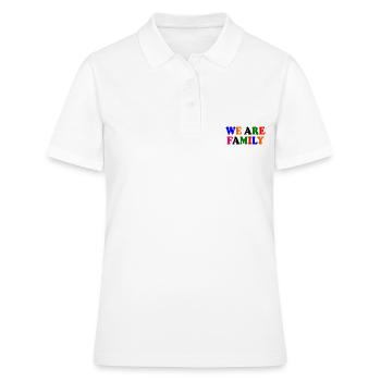 We are family - Frauen Polo Shirt - Weiß - Vorne - Ailine (174cm)