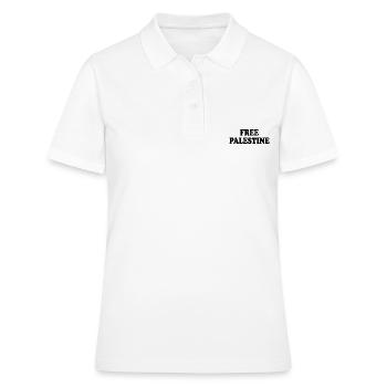 Palestine libre - Polo Femme - blanc - Devant - Ailine (174cm)