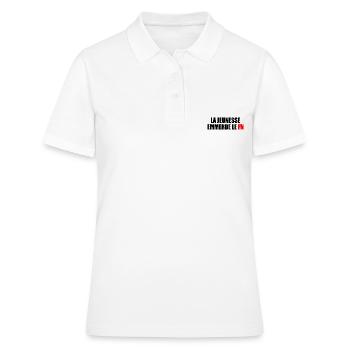 la jeunesse emmerde front national - Polo Femme - blanc - Devant - Ailine (174cm)