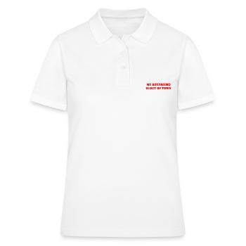 my boyfriend is out of town - Frauen Polo Shirt - Weiß - Vorne - Ailine (174cm)