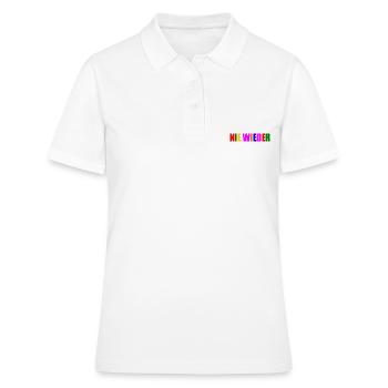 Nie wieder - Frauen Polo Shirt - Weiß - Vorne - Ailine (174cm)
