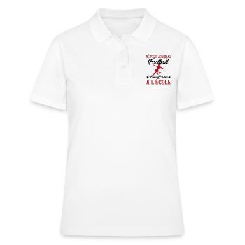 football joueur cadeau enfant homme garcon - Polo Femme - blanc - Devant - Ailine (174cm)